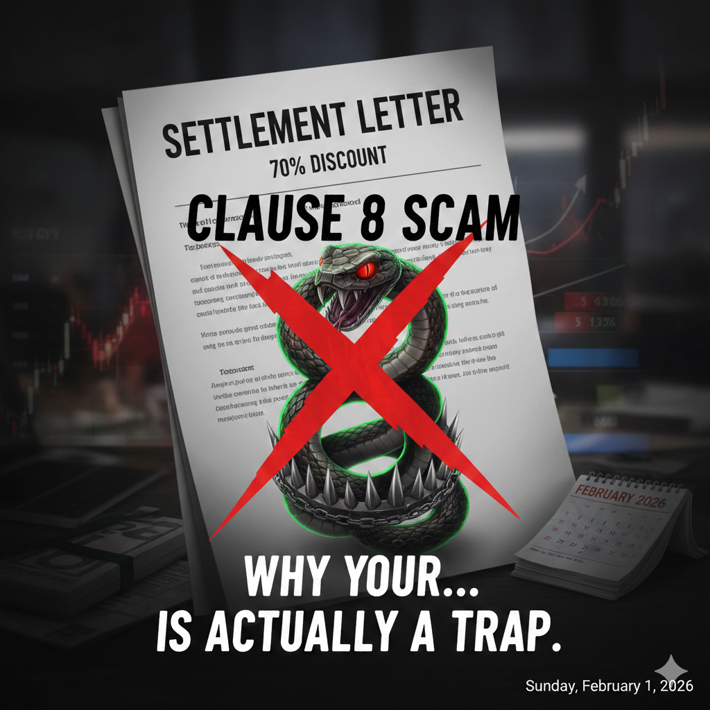The "Clause 8" Scam: Why Your 70% Discount Settlement Letter Is Actually a Trap